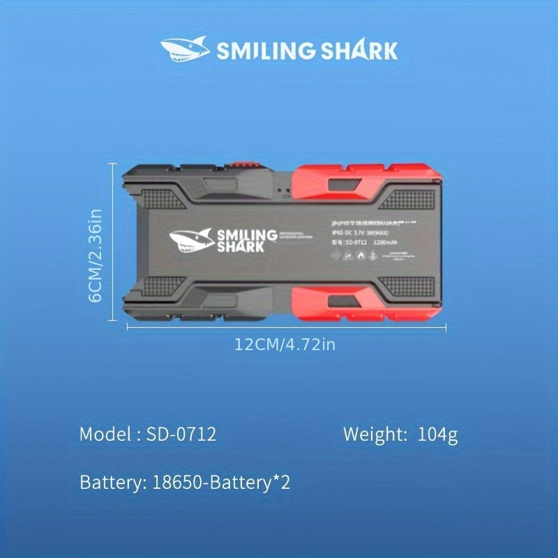 SmilingShark SD0712 Rechargeable LED Flashlight with 2x Ultra Bright LEDs, 3 Modes, Built-in Power Bank. Ideal for Home, Camping, Car Repair, Hiking.