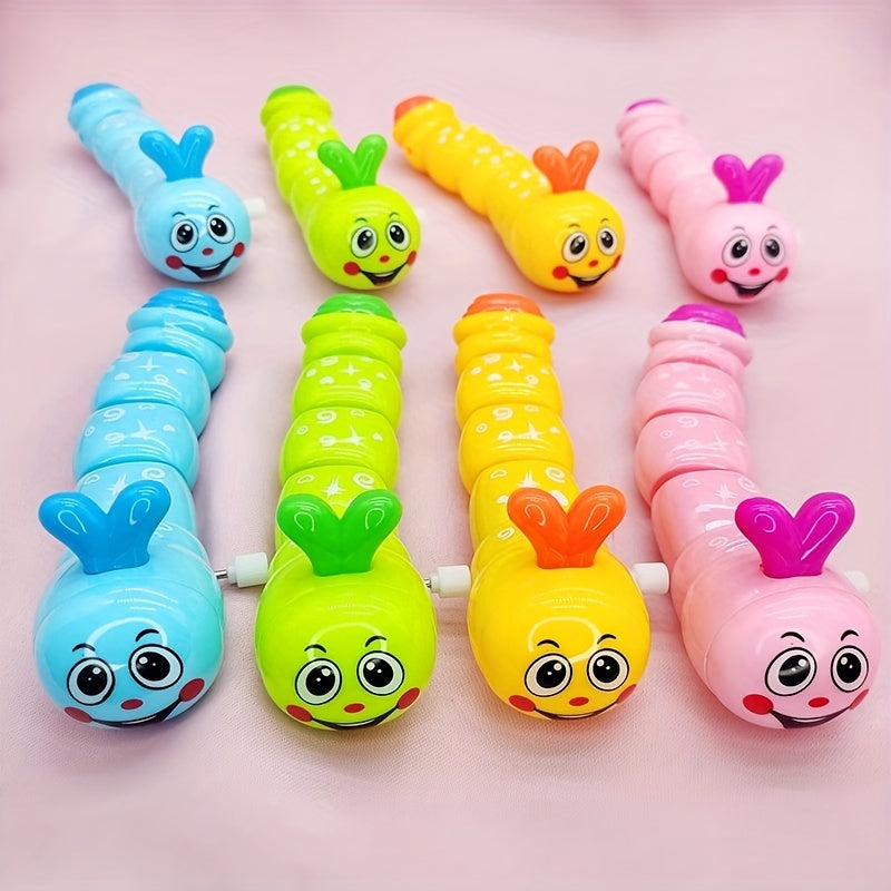 Wind-up crawling toys mimic small animals, caterpillars twist their bodies, and come in bright colors, making them fun and beautiful gifts.