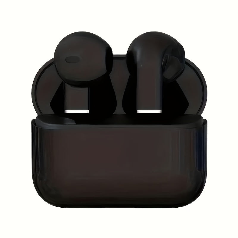 Wireless earbuds with volume control, semi-open headphones with a capacitive microphone compatible with iPhone/Samsung/Android, high-fidelity sound, ENC noise cancellation, long battery