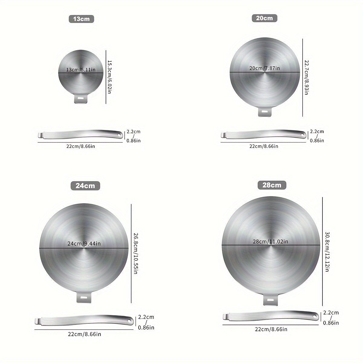 One pack of a stainless steel heat transfer plate with a removable handle for household gas stoves, designed for thawing and heat insulation purposes.