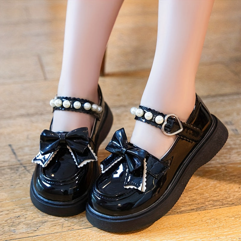 New Casual Spring and Autumn Girls' Fashion: Soft-Sole Mary Jane Flats with a Chic Princess Style.