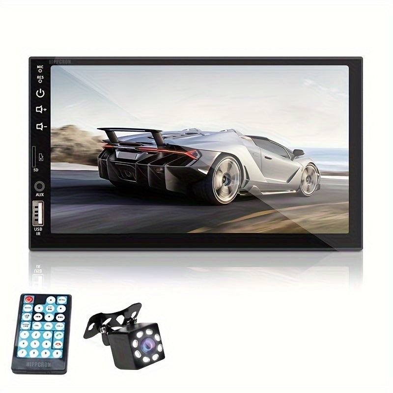 Car stereo with GPS, touch screen, SD-card and USB input, reversing camera, steering wheel control, and customizable backlight colors.