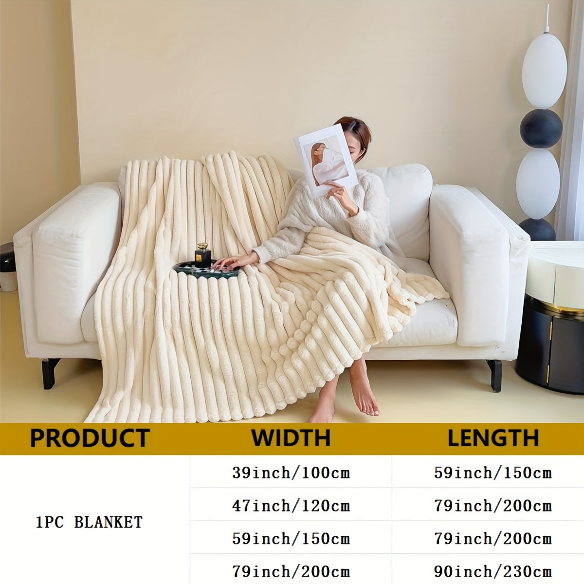 Double-sided Simulation Rabbit Fleece Blanket - Soft and Warm Throw Blanket, Anti-static and Non-shedding - Perfect for Student Dorms, Offices, Lunch Breaks, Cars, Sofas, and Travel - Multi-functional and Suitable for All Seasons.