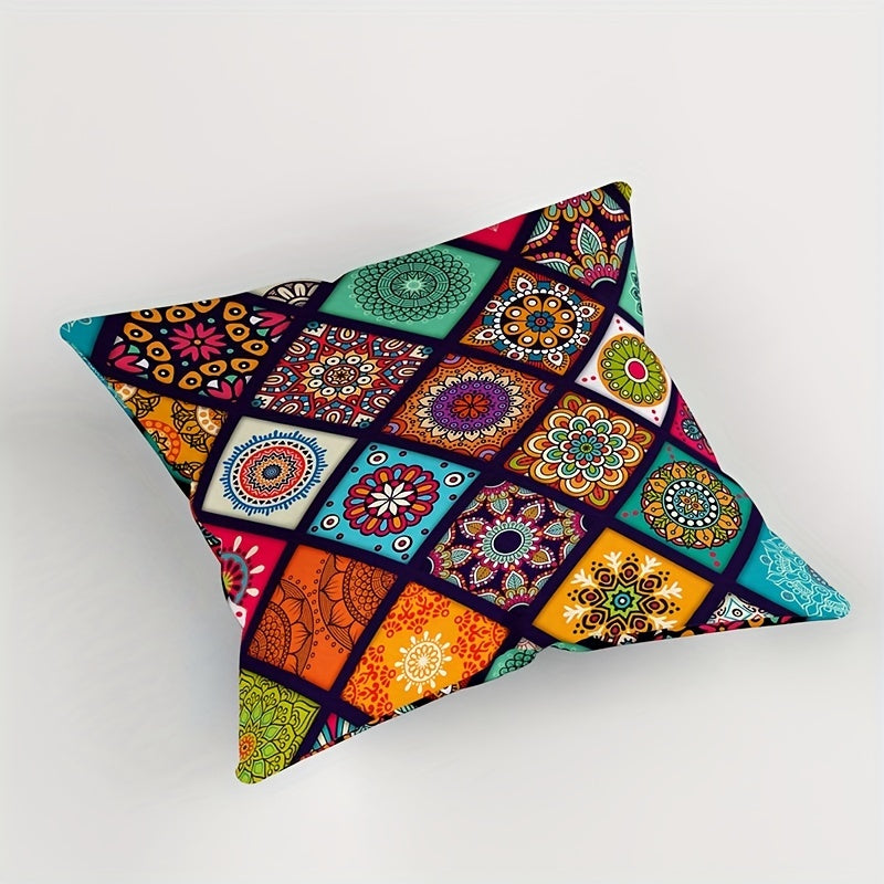 Bohemian-style pillowcase adds elegance and style to your home décor.