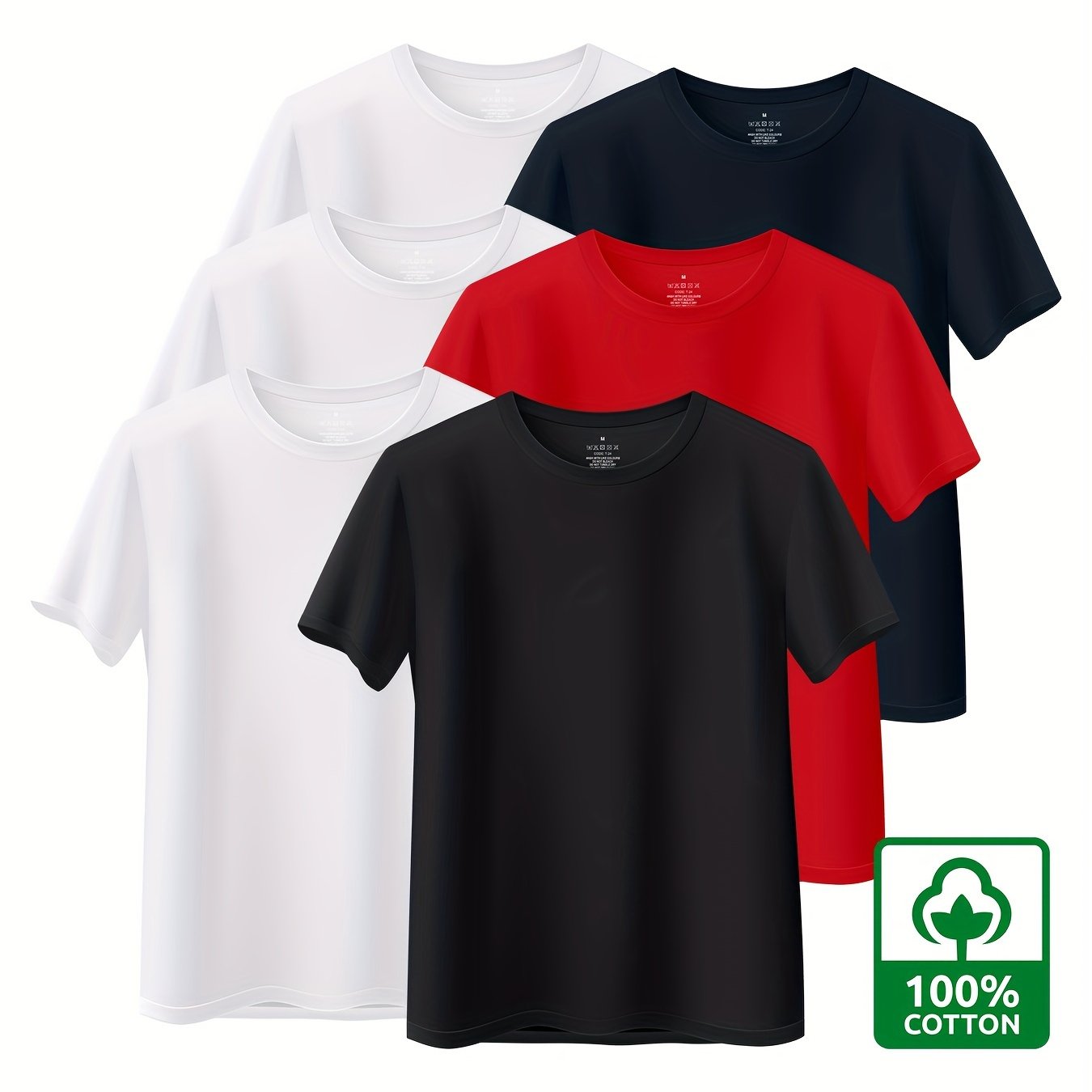 6 cotton men's short-sleeve t-shirts, 180g, Middle East