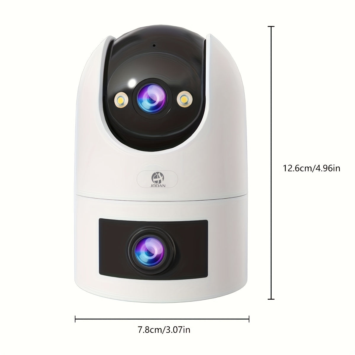 Wireless Surveillance Camera with Dual 4K Lenses, Full Color Night Vision, Two-way Voice Communication, 360° Coverage, Motion Detection, Built-in AP Hotspot, Support for 2.4G/5G Networks.