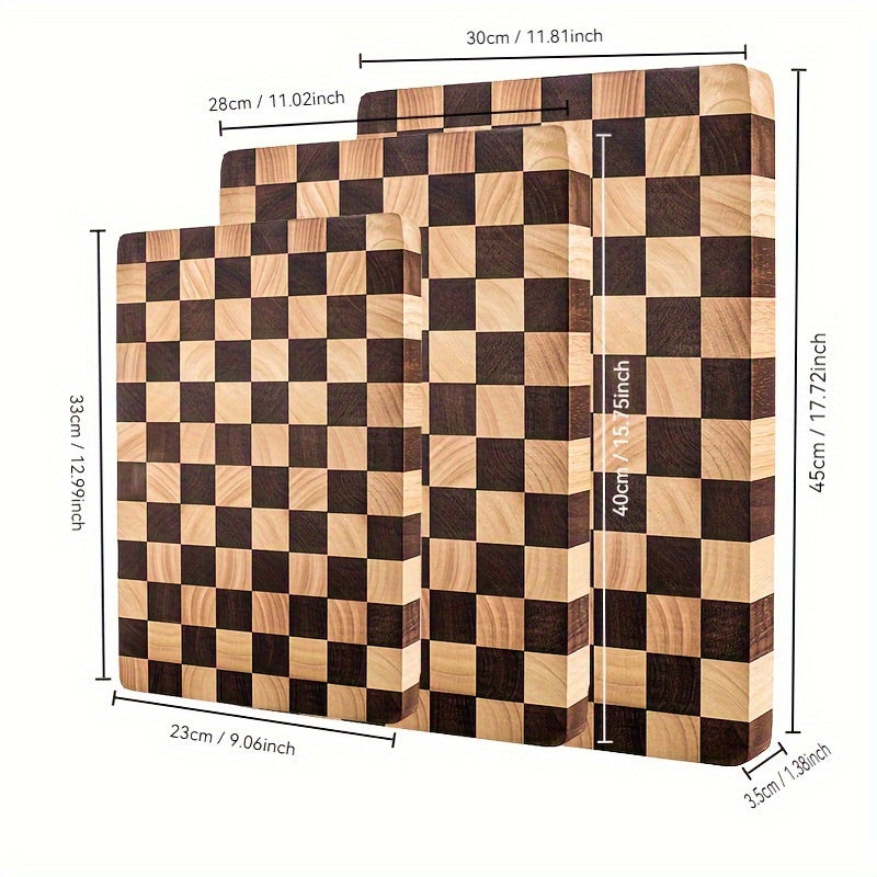 [Best Seller] Kitchen Wooden Cutting Board Set - Includes 1 large and 2 small Thick, Double-sided Boards. Perfect for Deli, Meat, Vegetable, and Fruit Cutting in the Kitchen. Makes a great Housewarming Gift!