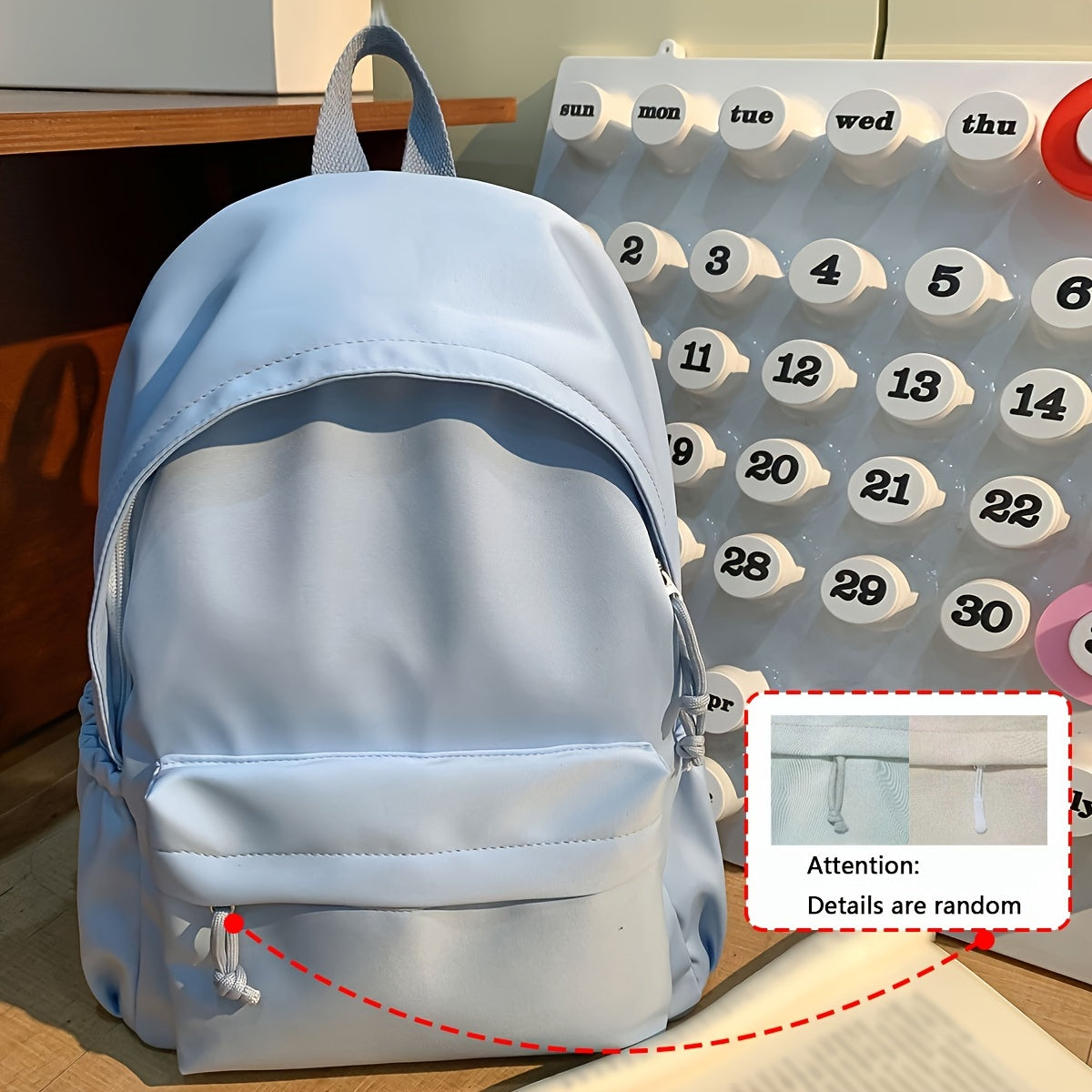 Casual, lightweight backpack for high school students in solid color. Perfect for everyday use.