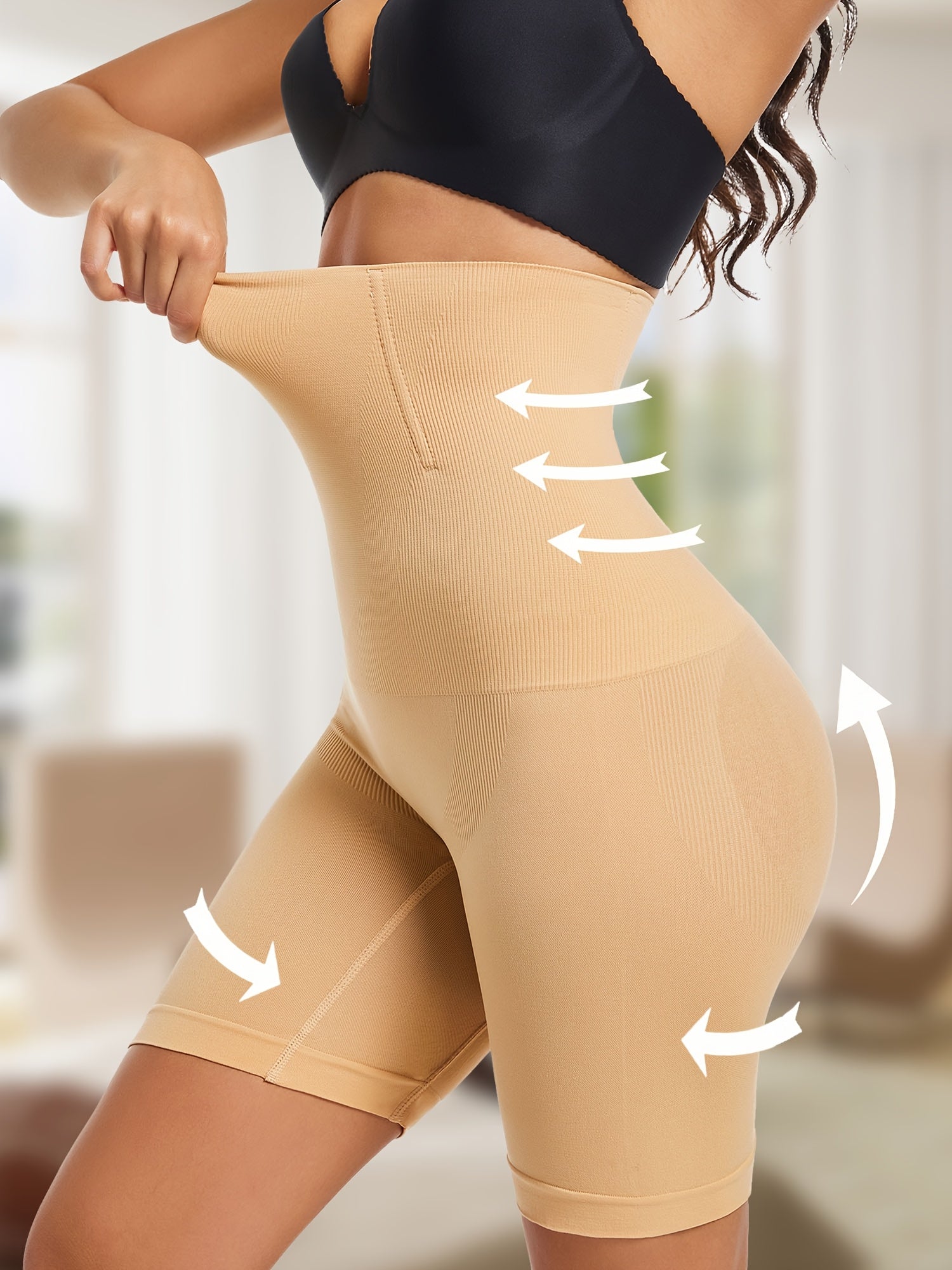 High-Waist Shaper Shorts: Seamless Tummy Control, Butt Lifting, and Comfortable Nylon Spandex Underwear for Casual Wear.