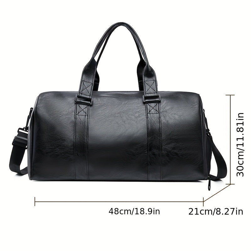 Spacious PU travel tote for short trips and business, lightweight and stylish.