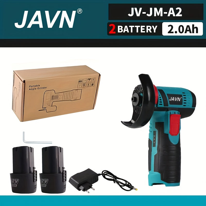 1 Set JAVN 12V Angle Grinder, 19500RPM Electric Polishing Grinding Machine with European standard plug.