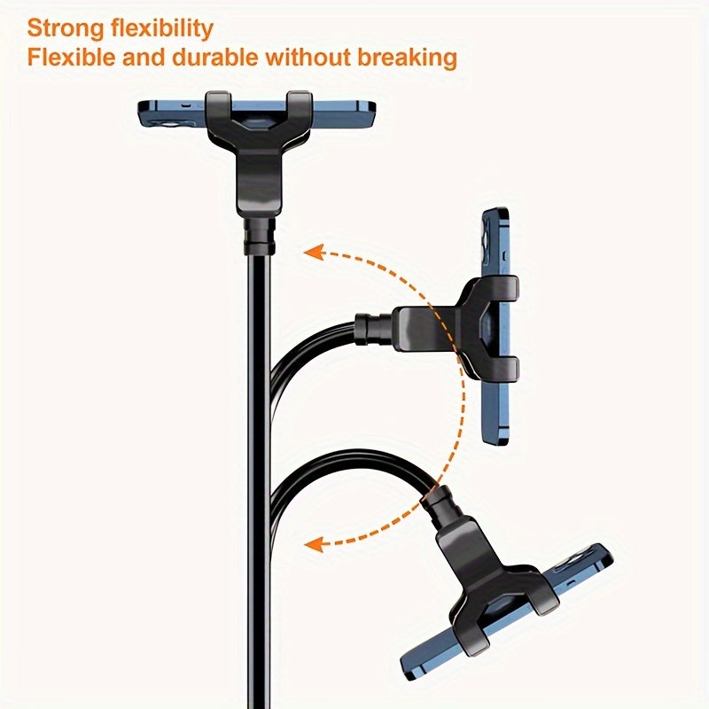 Lazy People's Essential Mobile Phone Holder with 360° Universal Wheel and Adjustable Angle, 120cm.