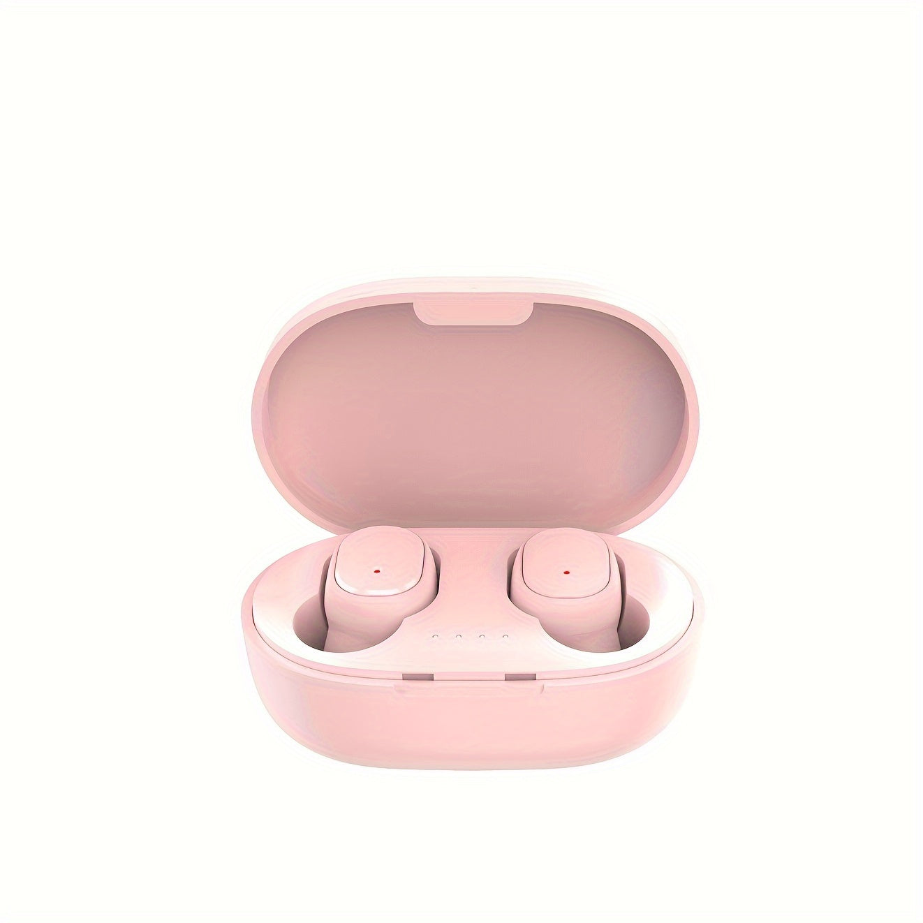 Compact TWS Wireless Earbuds in beige, blue, & black with USB-C charging case. Ideal for sports and a perfect holiday gift.