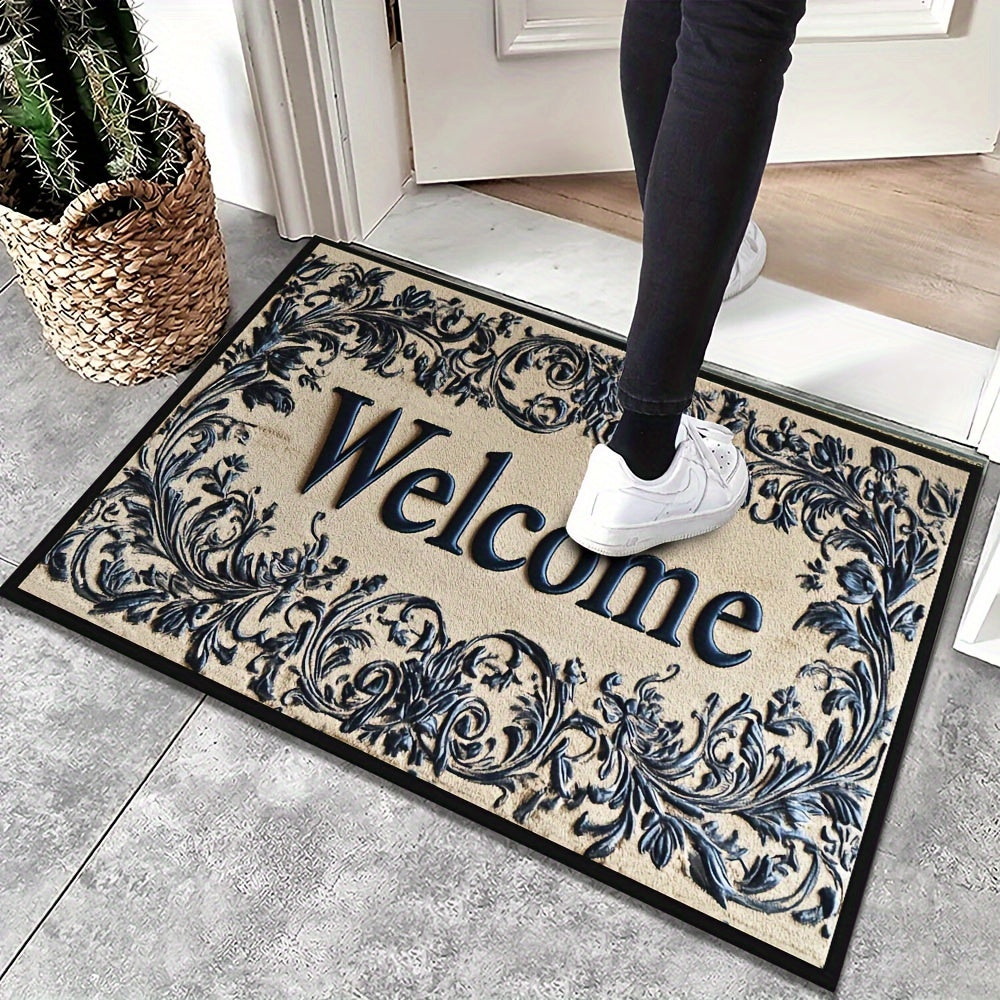 Stylish Braided Welcome Doormat - Slip-Resistant, Easy to Clean with Rubber Backing, Great for Any Room in the House - Perfect Holiday Gift & Decor Piece