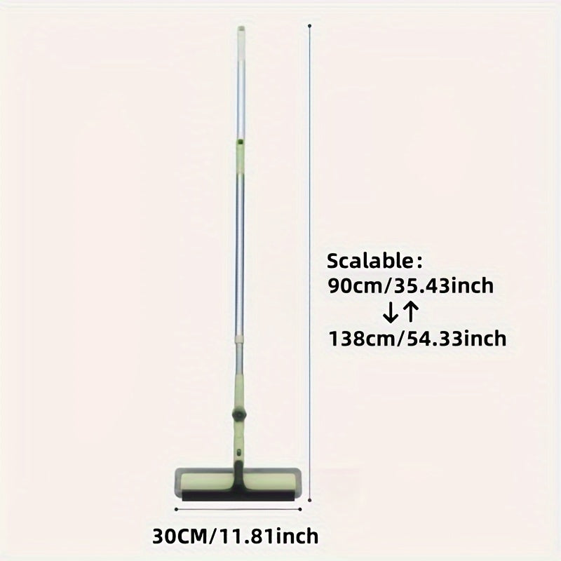 Прочный пластиковый и металлический корпус делает этот универсальный двусторонний оконный швабра идеальным для легкой очистки стекол, стен и полов. Выдвижная ручка и поворотный дизайн добавляют удобства и эффективности в вашу уборку.