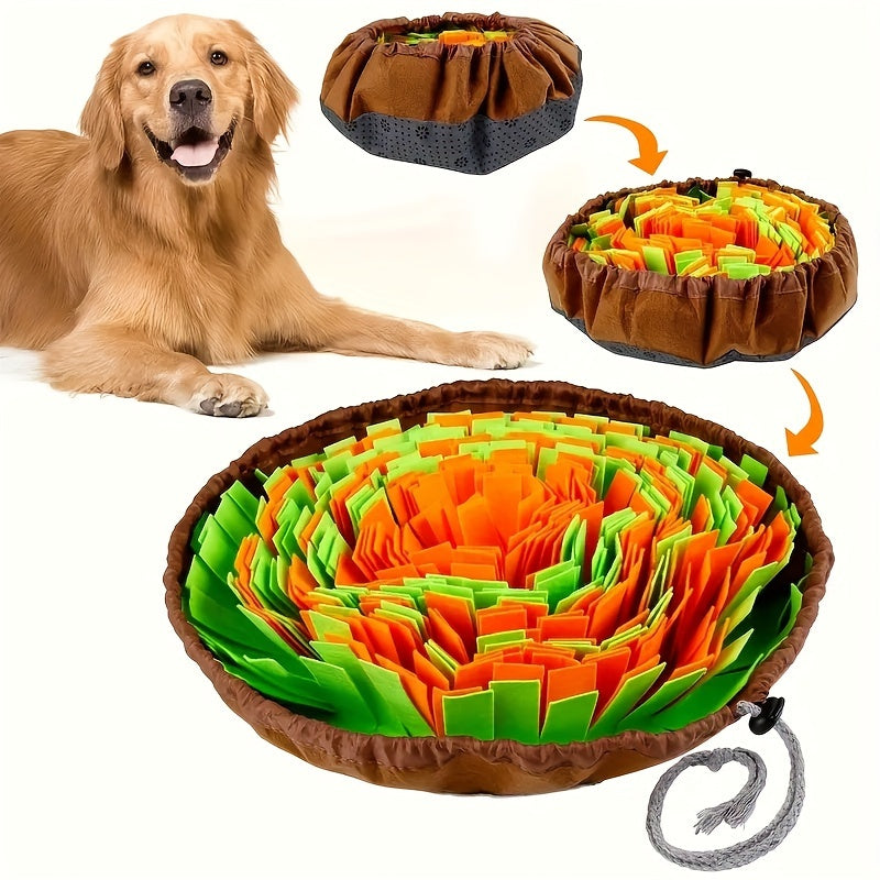 Interactive Pet Supplies - Round Sniffing Pad for Dogs - Hide Treats to Encourage Natural Foraging