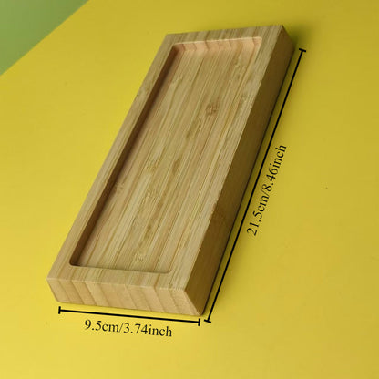 Bamboo Base Corundum Sharpening Stone with Wooden Holder - Manual Kitchen Utensil Sharpener for Home Use