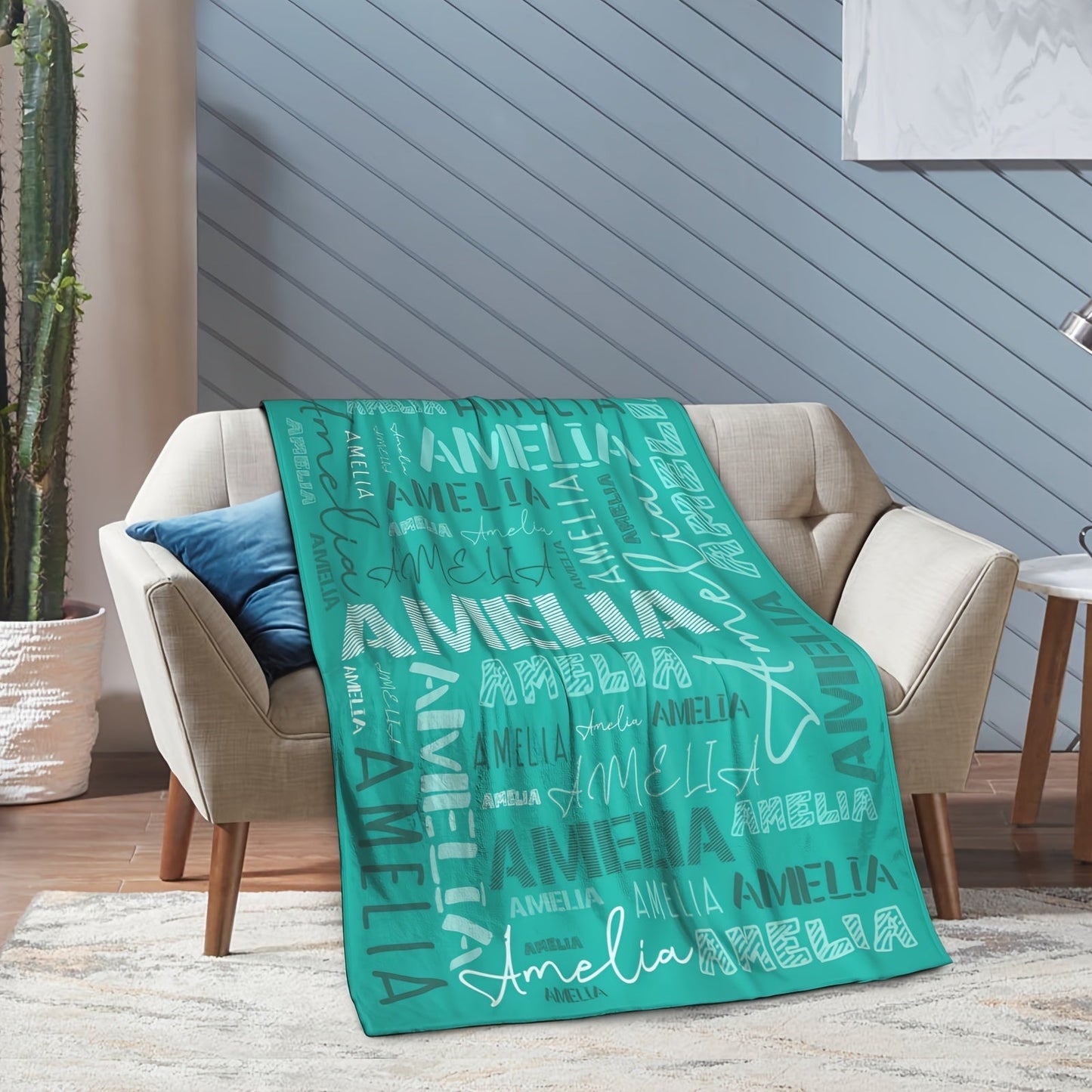 Personalized Flannel Blanket with Custom Name - Luxuriously Soft, Versatile for All Seasons | Great Gift for Adults | Perfect for Home, Outdoor Dining, and On-the-Go, Snug and Ready for Any Adventure