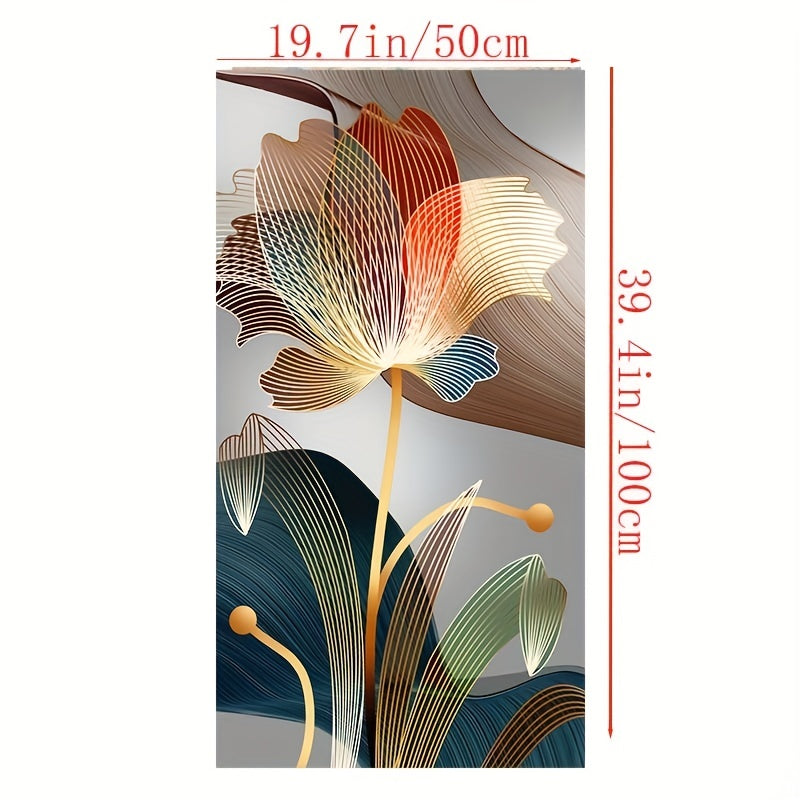 Abstract Flowers Canvas Painting for home decor, suitable for living room, bedroom, or bathroom. Frameless design.