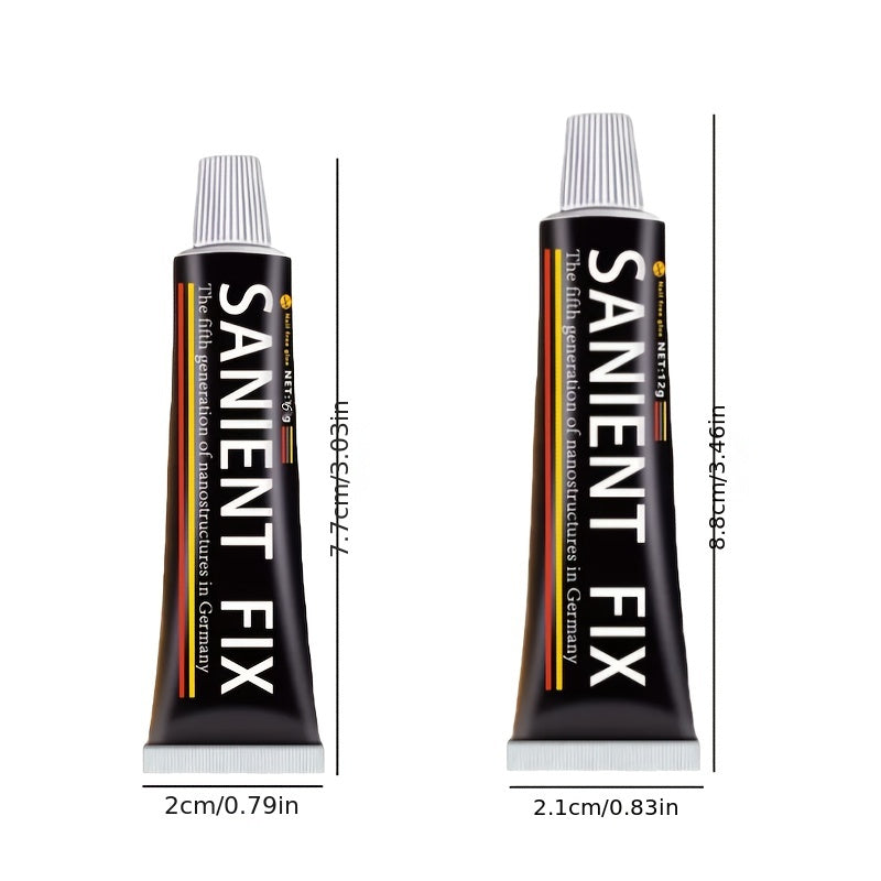 1pc SANIEN FIX Multi-Purpose Adhesive Tube with Nail-Free Stickers - High-Strength, No-Drill, Waterproof Glue for Kitchen & Bathroom - Suitable for plastic, concrete, glass, metal surfaces.