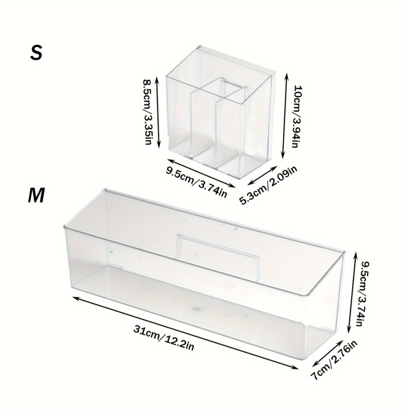 Acrylic Wall-Mounted Storage Organizer with Transparent Plastic Medicine and Cosmetic Sorting Box and Multi-Functional Mirror Cabinet for Home Organization