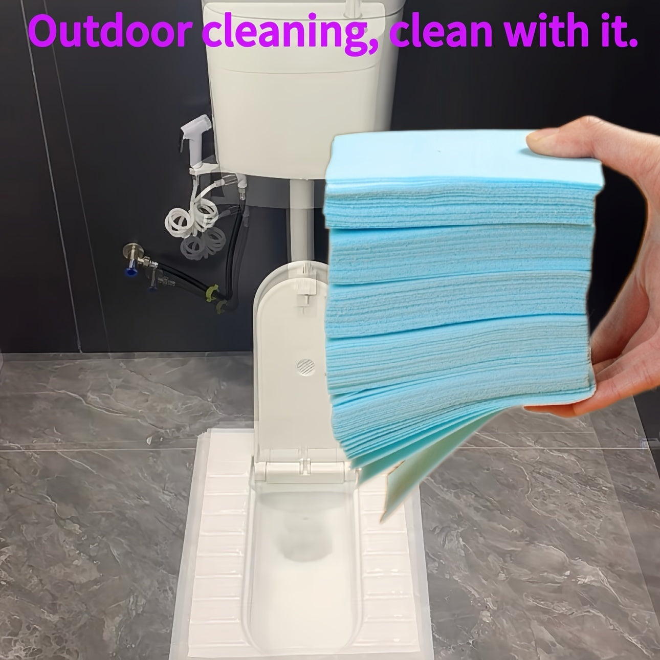 Bulk pack of Blue Multi-Purpose Cleaning Sheets with Non-Scratch Foam Pads for Home & Outdoor Use. Stain Remover suitable for all surfaces including Living Room, Bathroom, Toilet, Kitchen, and Furniture - Perfect for Cleaning Enthusiasts.