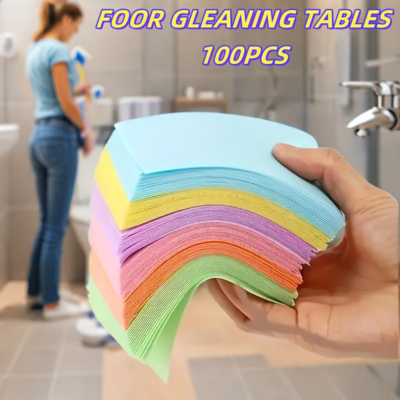 100 Multi-Purpose Cleaning Tablets for floor and toilet use, deep cleaning, mildew removal for home and bathroom.