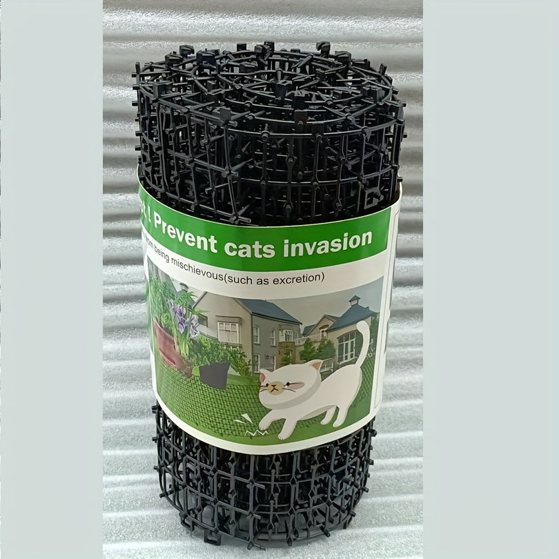 Cat and dog repellent mat with spikes for indoor and outdoor use. Comes with 8 garden nails.