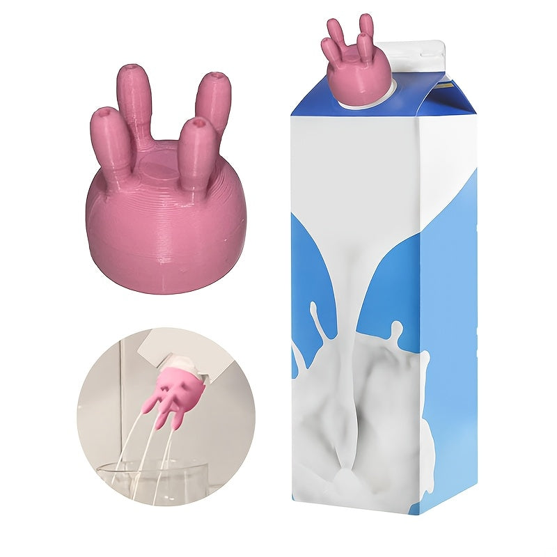 3D Printed Cow Udder Milk Carton Lid - Fits all Milk Boxes and Bottles