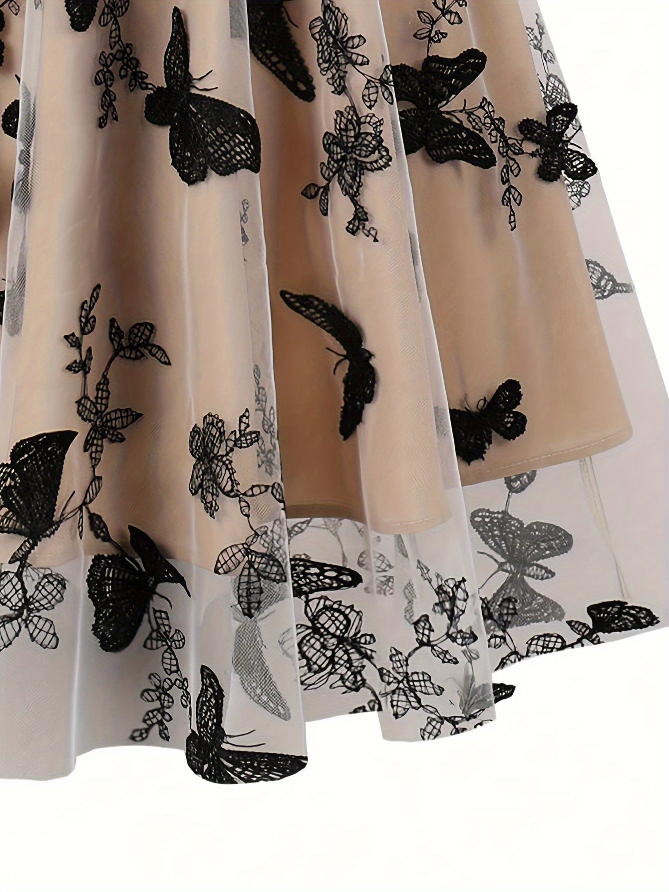 Butterfly Print High Waist Pleated Skirt for Spring & Summer, Women's Clothing