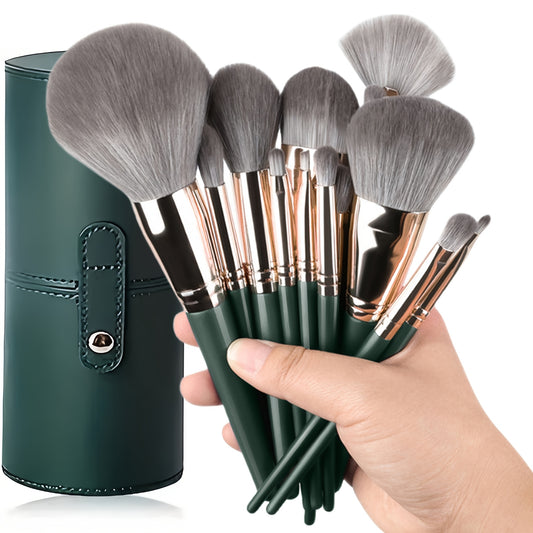 Quality makeup brush set with soft synthetic bristles for flawless application. Includes variety of brushes for blush, foundation, eye shadow, and more. Perfect for all skill levels, great