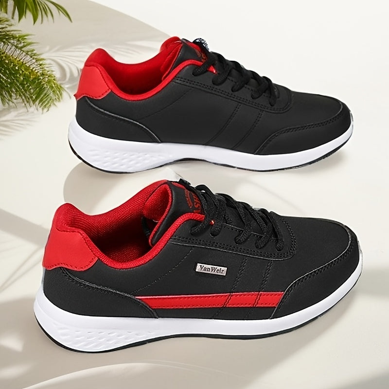 VanWeir Men's Plus Size Running Sneakers with Durable Grip, Lace-Up Design for Outdoor & Daily Wear.