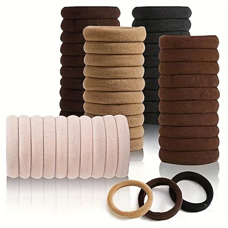 50/100 French Style Hair Rings - Thick and High Elastic Women's Hair Ropes - Perfect Graduation Gift