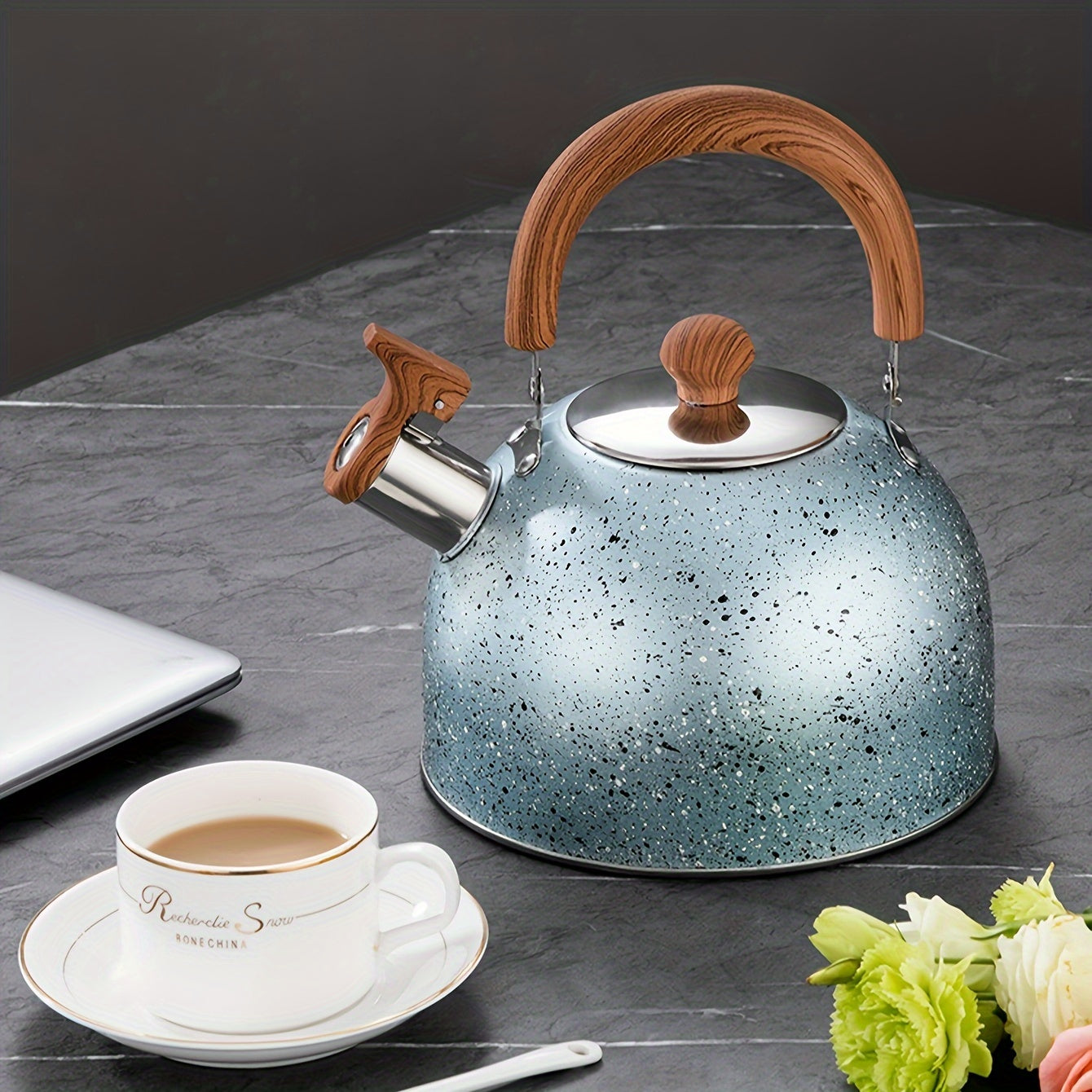 Stainless Steel Boiling Water Kettle with Flat Bottom Whistle - Household Boiled Kettle for Daily Use, Made with Food Grade Material