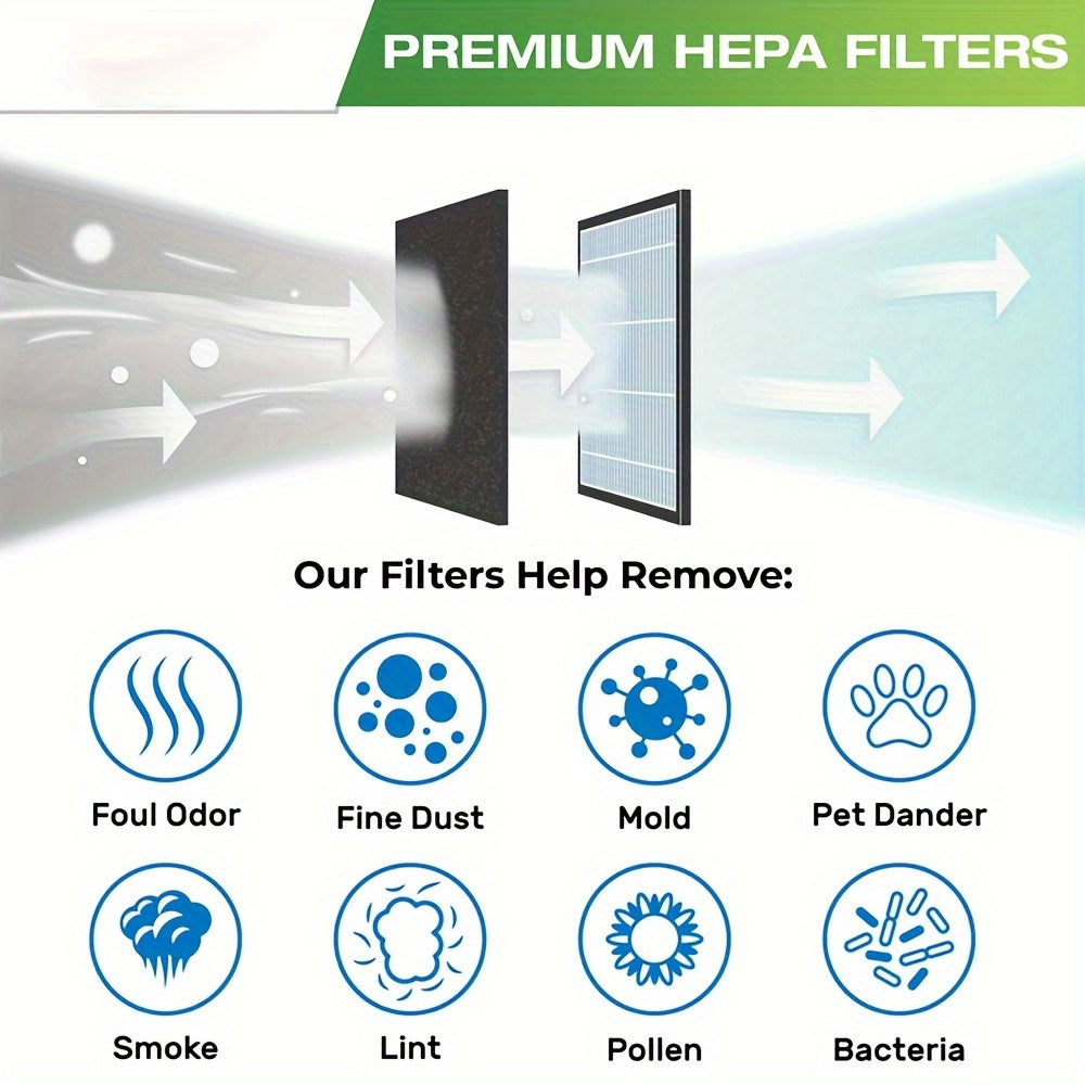 Air purifier replacement filter for HP00/HP01/HP02/HP03/DP01/DP03 models made of paper material.