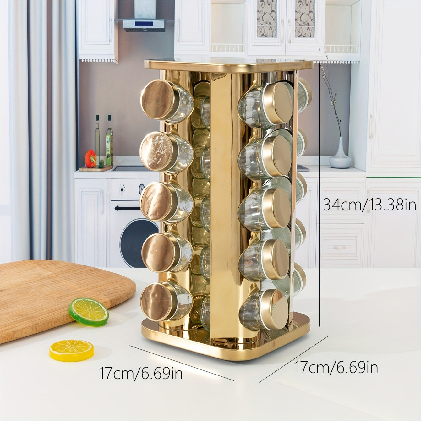 Spice up your kitchen with the Rotating Seasoning Rack and Special Spice Sheet Seasoning Jar