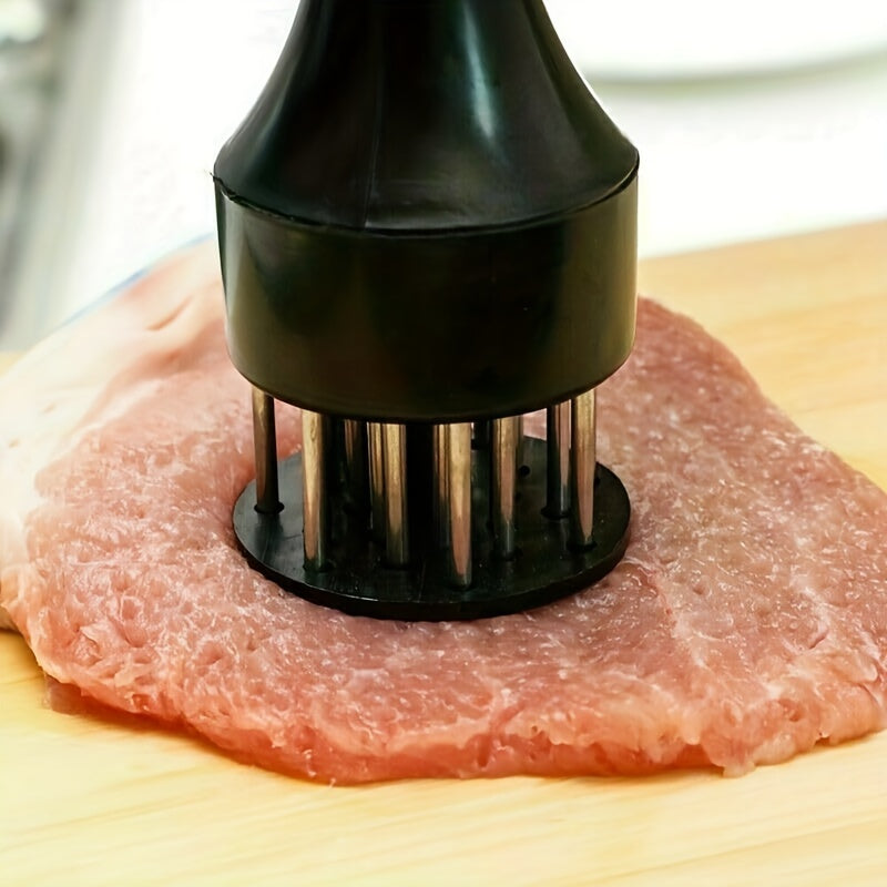 This meat tenderizer tool features a stainless steel needle and ultra-sharp blade, making it ideal for tenderizing a variety of meats such as chicken, beef, steak, veal, and pork. Whether you're cooking at home or in a restaurant, this kitchen gadget is