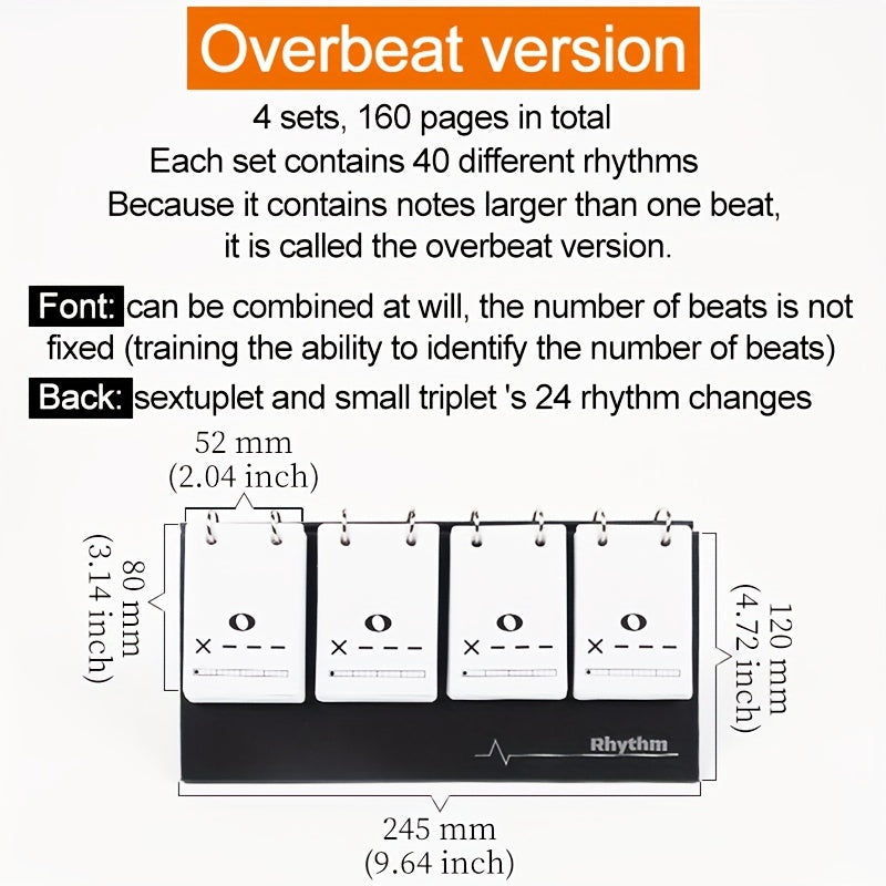 MINGYQOU Rhythm Practice Card for piano and drum practice.