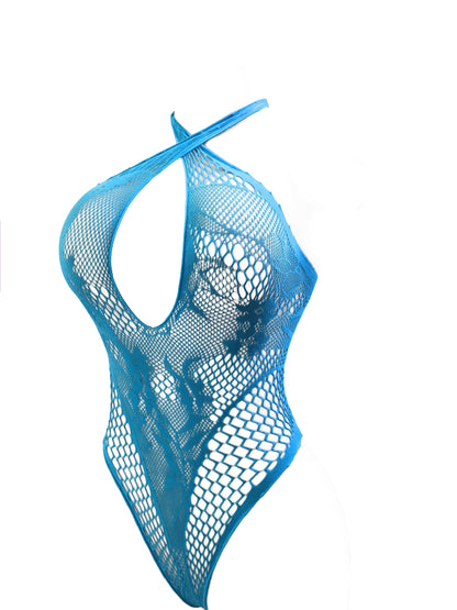 Sexy lingerie body stocking for music festivals with open crotch and hollow out design, perfect as a cover up without underwear for beachwear.