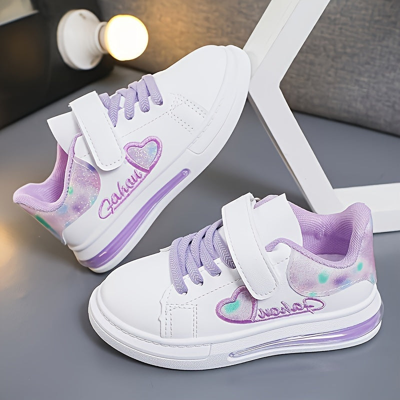 Comfortable and breathable girls' casual footwear with hook-and-loop closure for all seasons, including autumn and spring.