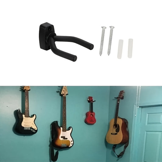 2-4pcs Black Guitar Hanger Wall Mount Hook Holder Clips