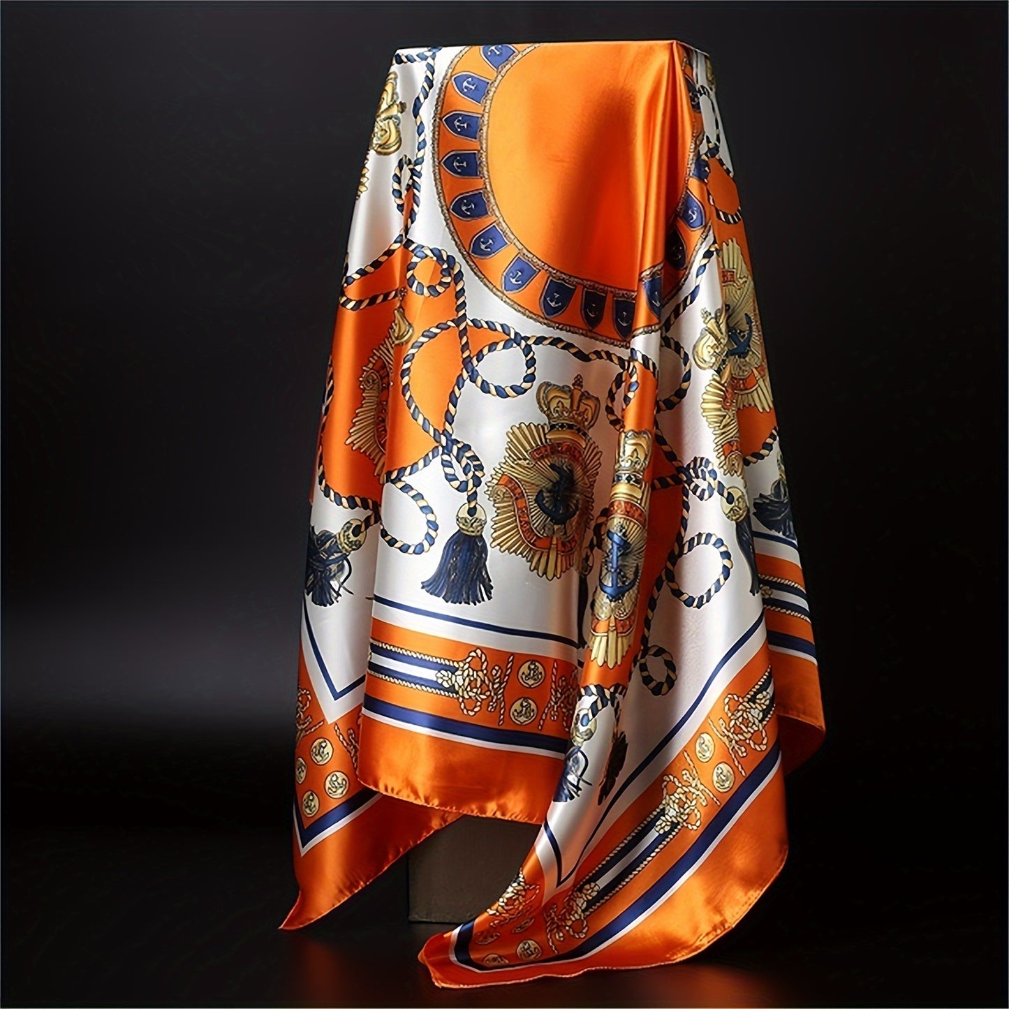 Stylish 89.92cm square scarf for women with trendy prints, ideal for travel and everyday fashion.