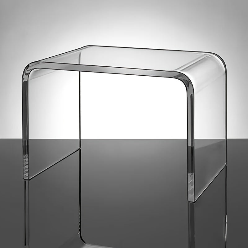 Modern Transparent Acrylic U-Shaped Stool - Versatile Step Stool for Kids, Stylish Footstool for Any Room, No Power Required