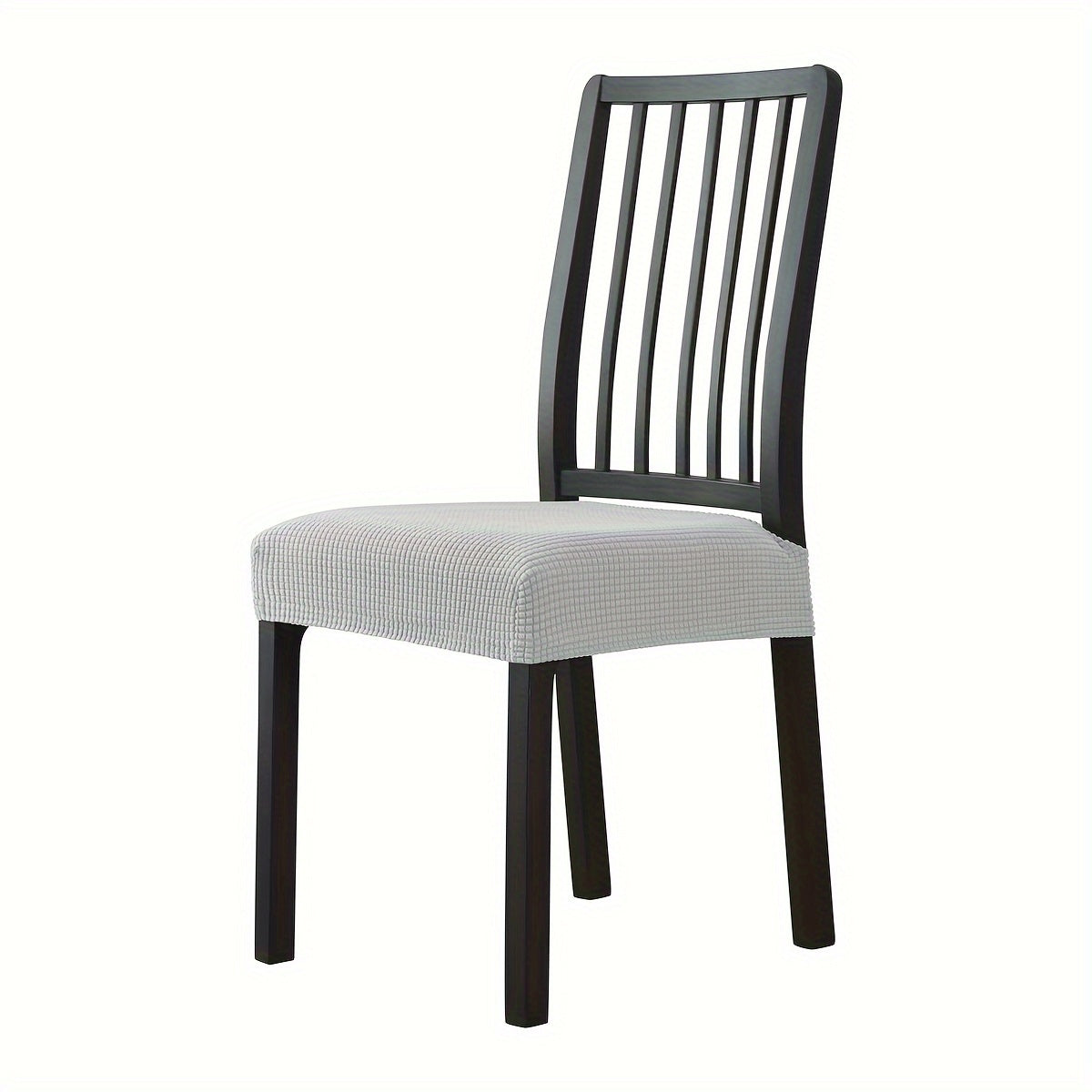 Stretchable dining chair covers made from a blend of elastic spandex and polyester, machine washable with contemporary design. Fits most chairs (42/66cm width) for chair protection. Ideal for modern home decor.