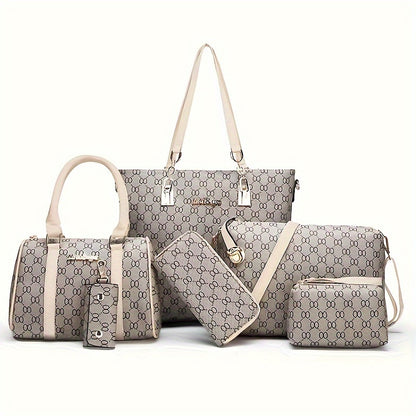 New fashion six-piece set handbag for spring and summer with one-shoulder design and large capacity