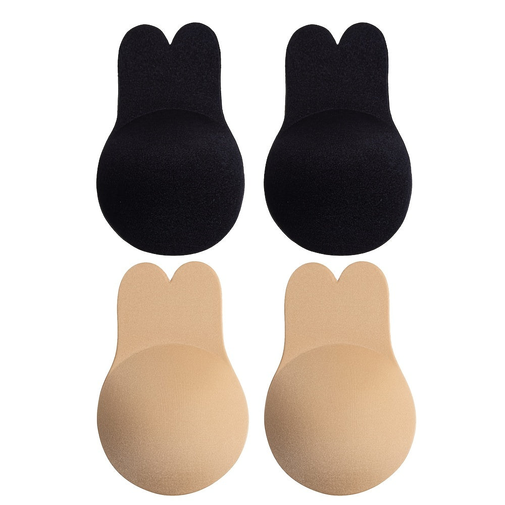 2 pairs of invisible self-adhesive push up nipple covers for women.