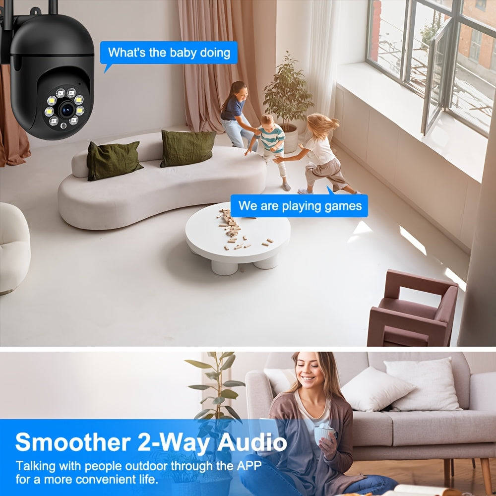 Get the ultimate security with the 4-Pack of WJG Wireless HD Security Cameras. These cameras feature 1080p Smart Surveillance with Audio, Motion Tracking, Two-Way Audio, Wi-Fi connectivity, and can be used indoors or outdoors. With 360° PTZ capabilities