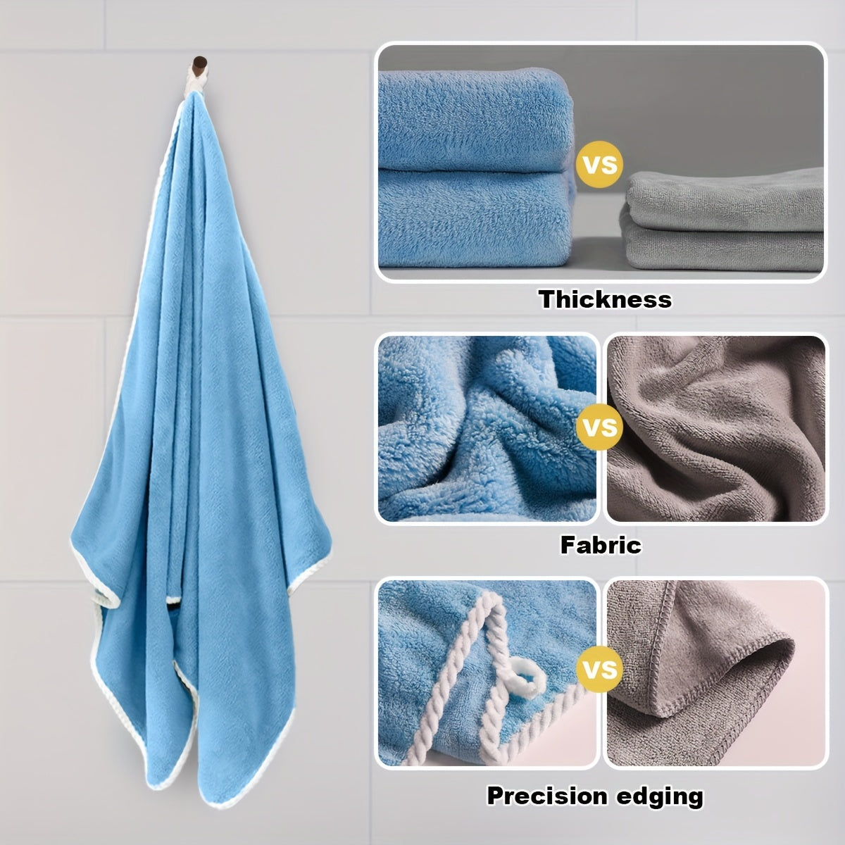 High-end polyester bath sheet with space-themed design, super soft, extra large, ultra absorbent - 290gsm