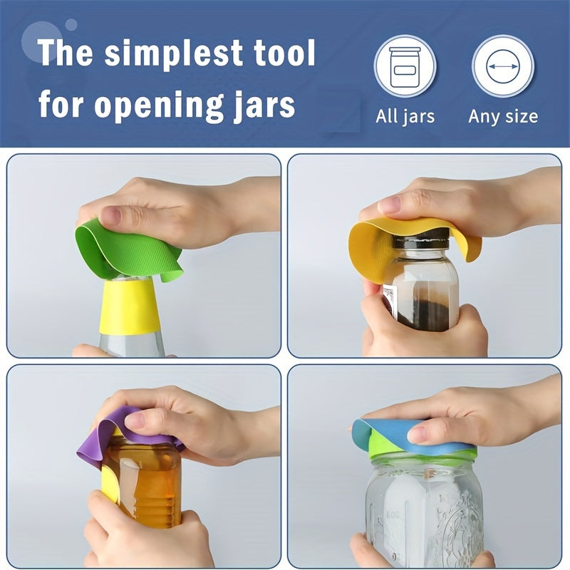 4 Rubber Jar Opener Pads, Non-Slip Gripper Pads for Easy Jar Opening