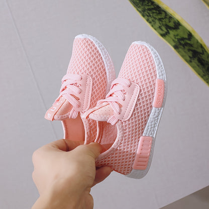 Youth Fashionable Mesh Sneakers for Daily Casual Wear, Ages 14 and Under